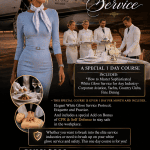 The Art of White Glove Service 1-Day Course flyer - Beyond and Above, $600, hospitality etiquette plus CPR and self defense at Fort Lauderdale Executive Airport