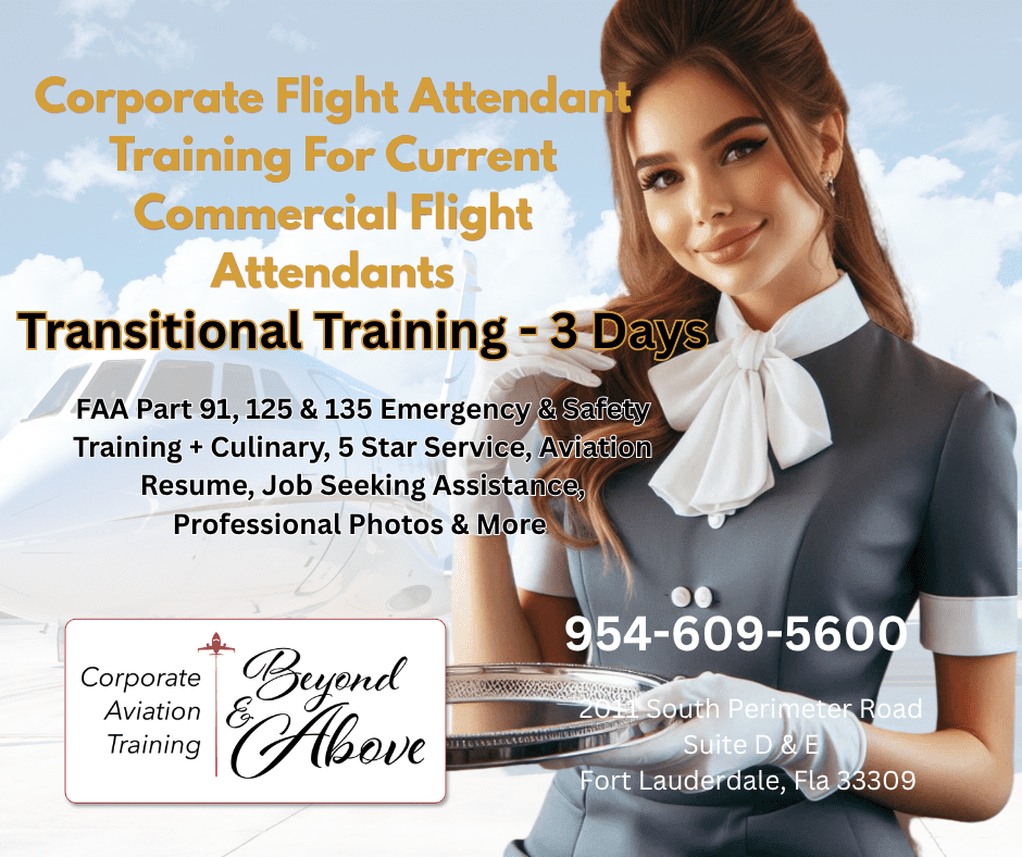 Corporate Training for Commercial Flight Attendants w FAA121 License