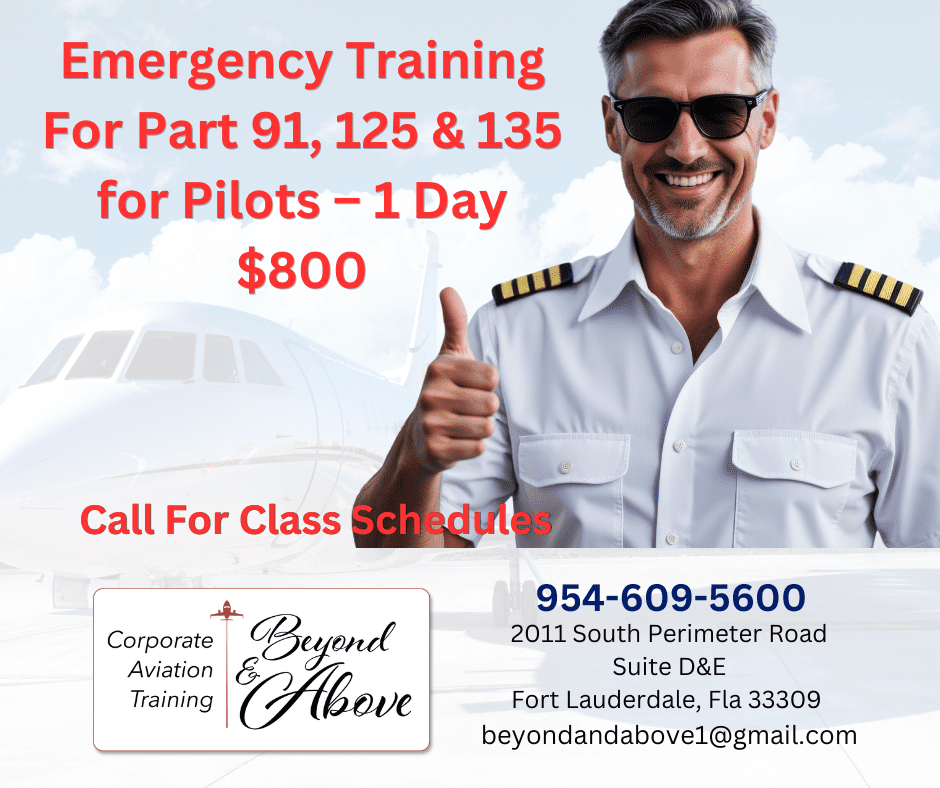 part 91, 125, & 135 emergency training for pilots